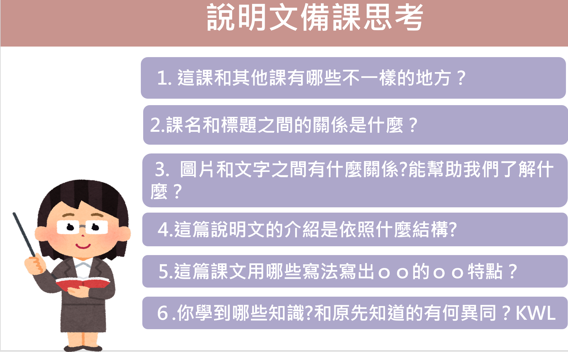 說明文備課思考的六個問題